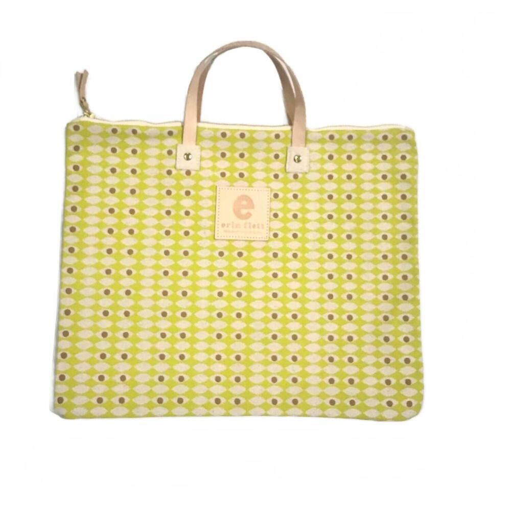 NEW ERIN FLETT women's folder bag in lemon third eye